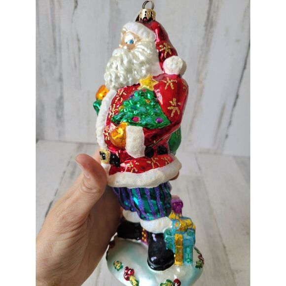 Radko large Santa ornament presents tree vintage toys bag presents - Picture 4 of 10